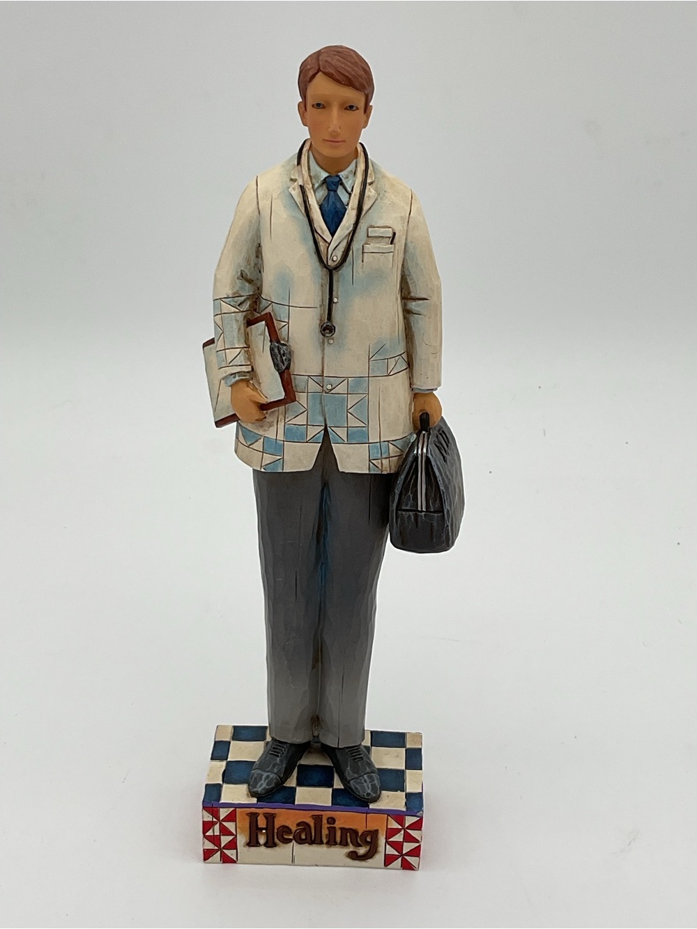 Jim Shore Cream and Blue Doctor Figurine “Healing”
